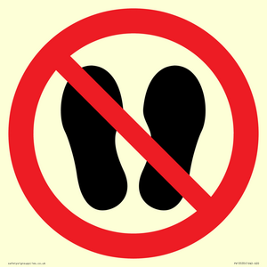 Do not step or stand here symbol only